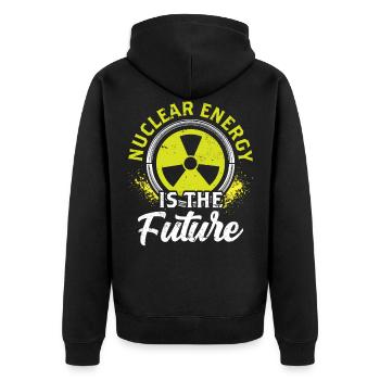 Kernenergie Ist Die Zukunft Atomkraft Kernkraft - Unisex Premium Bio Zip Hoodie - Schwarz - Hinten - Nico (187cm)