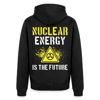 Kernenergie Ist Die Zukunft Atomkraft Kernkraft - Unisex Premium Bio Zip Hoodie - Schwarz - Hinten - Nico (187cm)