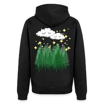 Amoureux de la nature Ciel étoilé Nature Night Dream - Veste à capuche bio Premium Unisexe - noir - Dos - Nico (187cm)