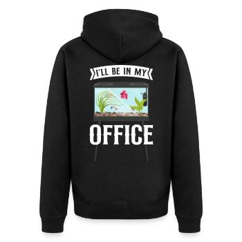 Aquarium d’eau salée Je serai dans mon - Veste à capuche bio Premium Unisexe - noir - Dos - Nico (187cm)