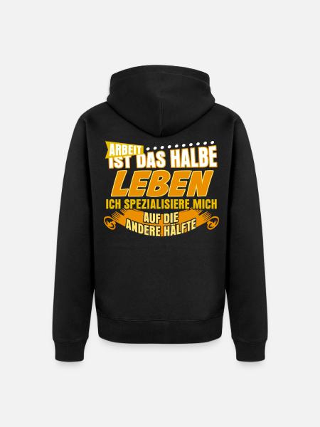 Arbeitsamt Arbeit Arbeiten Arbeitslos - Unisex Premium Bio Zip Hoodie - Schwarz