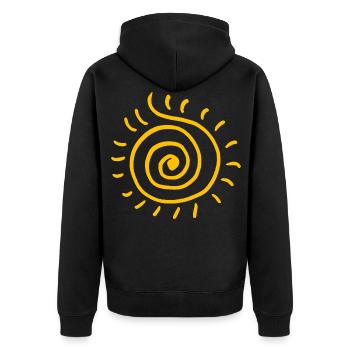 Soleil - Veste à capuche bio Premium Unisexe - noir - Dos - Nico (187cm)