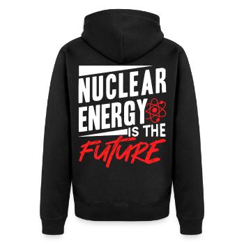 Kernenergie Ist Die Zukunft Atomkraft Kernkraft - Unisex Premium Bio Zip Hoodie - Schwarz - Hinten - Nico (187cm)
