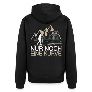 Alpenüberquerung Kärnten Muggia Wanderweg - Unisex Premium Bio Zip Hoodie - Schwarz - Hinten - Nico (187cm)