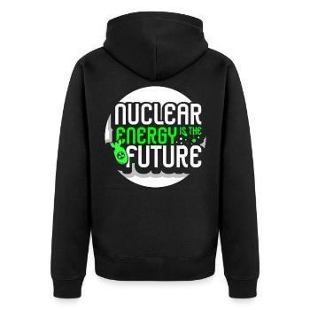 Kernenergie Ist Die Zukunft Atomkraft Kernkraft - Unisex Premium Bio Zip Hoodie - Schwarz - Hinten - Nico (187cm)