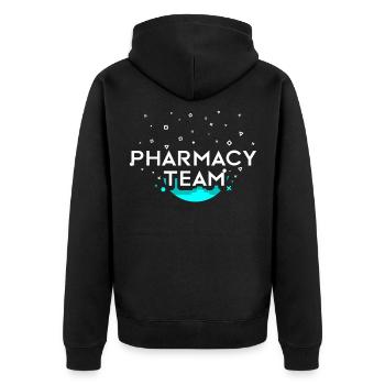 Apotheken Team Apotheker Pharmazeut Apotheke - Unisex Premium Bio Zip Hoodie - Schwarz - Hinten - Nico (187cm)