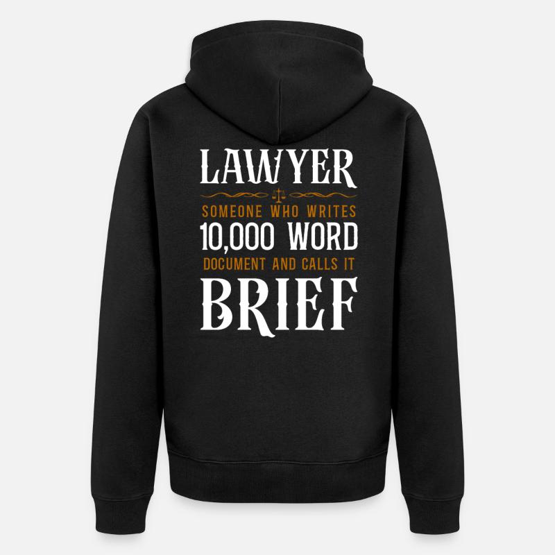 Jeune Avocat Avocat Avocat Avocat - Veste à capuche bio Premium Unisexe - noir