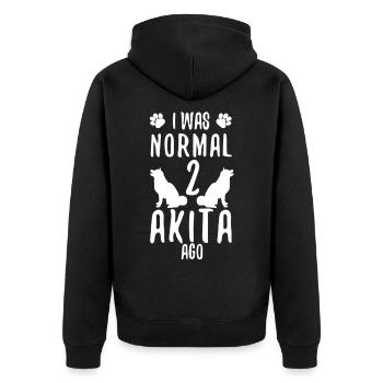 Akita Inu Shiba Inu Cadeau pour chien japonais - Veste à capuche bio Premium Unisexe - noir - Dos - Nico (187cm)