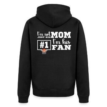 Basketballer Basketball Basketballmanschaft - Unisex Premium Bio Zip Hoodie - Schwarz - Hinten - Nico (187cm)