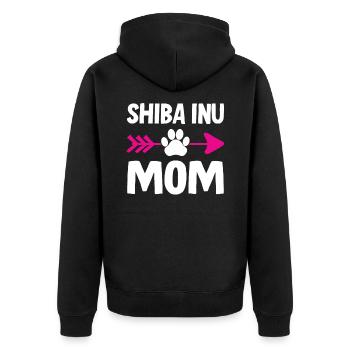 Shiba Inu Maman - Veste à capuche bio Premium Unisexe - noir - Dos - Nico (187cm)