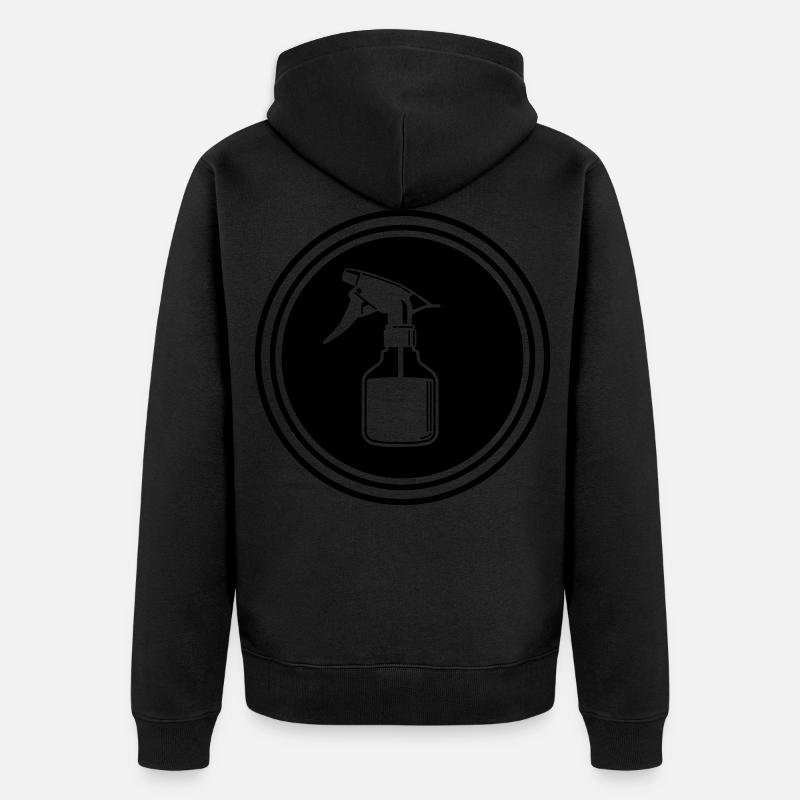 Icône Coiffeur - Veste à capuche bio Premium Unisexe - noir