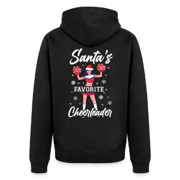 Cheer Cheerleading Père Noël - Veste à capuche bio Premium Unisexe - noir - Dos - Nico (187cm)