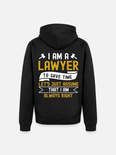 Lawyer - Unisex Premium Organic Zip Hoodie - black