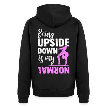 Gymnastique Cadeau Fille Gymnaste Radschlag Reck - Veste à capuche bio Premium Unisexe - noir - Dos - Nico (187cm)