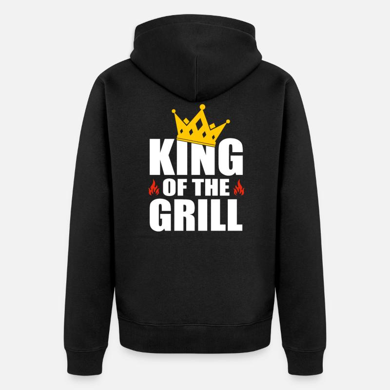Roi du Grill - Veste à capuche bio Premium Unisexe - noir
