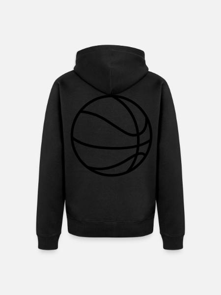 Basketball - Unisex Premium Organic Zip Hoodie - black
