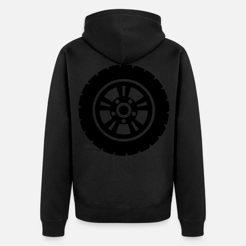 Réglage des pneus - Veste à capuche bio Premium Unisexe - noir