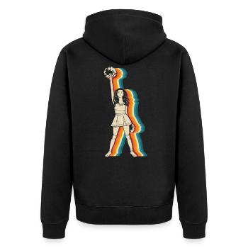 Cheer Cheerleading Rétro Vintage - Veste à capuche bio Premium Unisexe - noir - Dos - Nico (187cm)