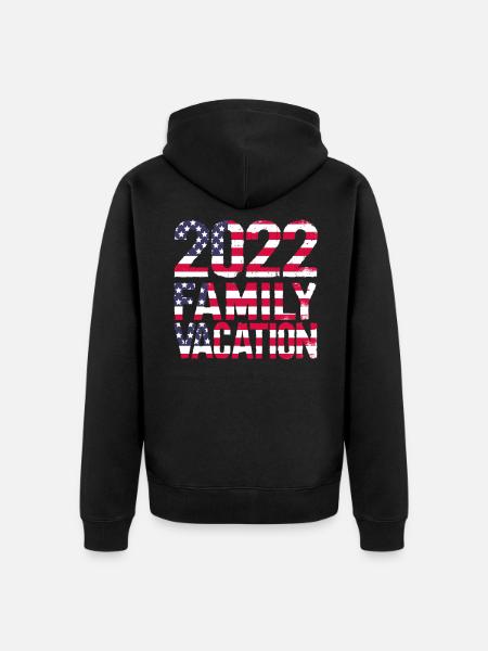 Family - Unisex Premium Organic Zip Hoodie - black