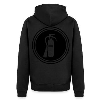Symbole d’extincteur - Veste à capuche bio Premium Unisexe - noir - Dos - Nico (187cm)
