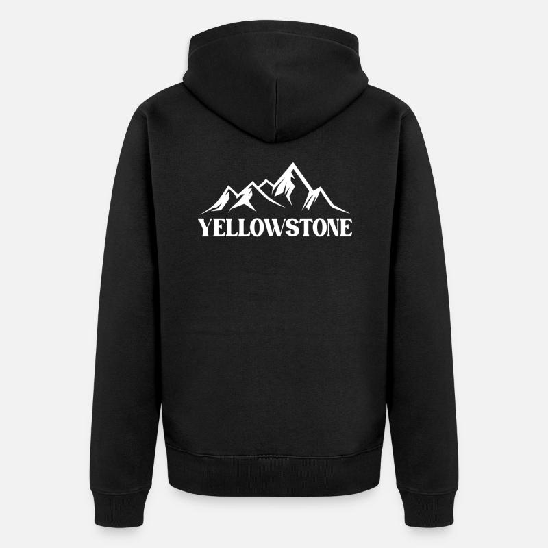 Yellowstone - Unisex Premium Bio Zip Hoodie - Schwarz