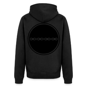 Chaîne de vélo - Veste à capuche bio Premium Unisexe - noir - Dos - Nico (187cm)