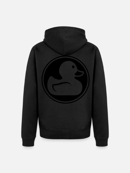 Duck Icon - Unisex Premium Organic Zip Hoodie - black