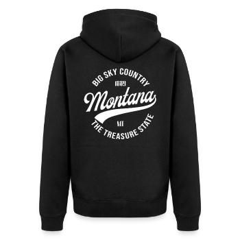 Montana - Veste à capuche bio Premium Unisexe - noir - Dos - Nico (187cm)