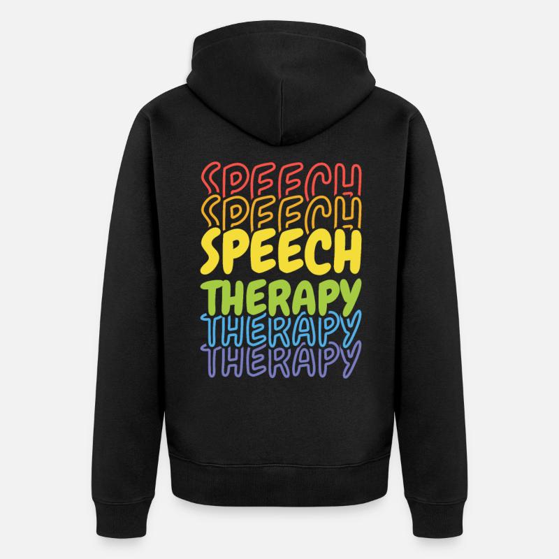 Language Pathologist Speech Pathologist - Unisex Premium Organic Zip Hoodie - black