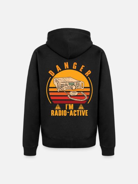 Funk Amateur Funker Funken Radio Hobby Geschenk - Unisex Premium Bio Zip Hoodie - Schwarz