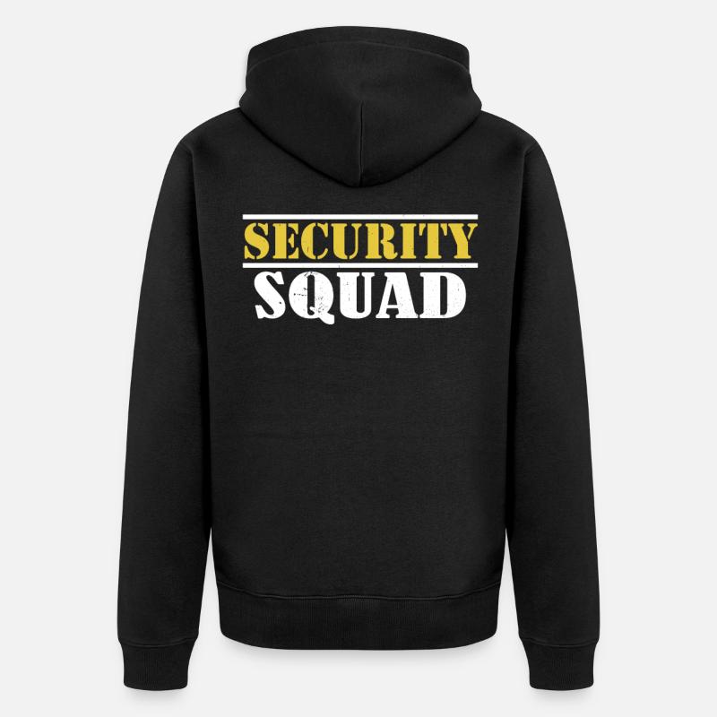 Security Squad Security Security Bouncer - Veste à capuche bio Premium Unisexe - noir