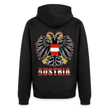Autriche - Veste à capuche bio Premium Unisexe - noir - Dos - Nico (187cm)