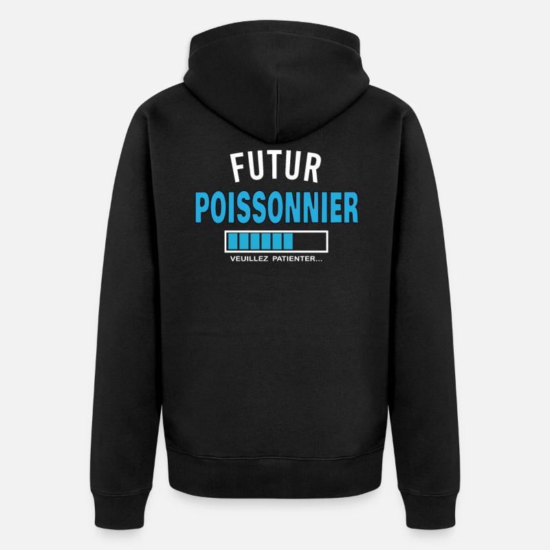 futur POISSONNIER - Veste à capuche bio Premium Unisexe - noir