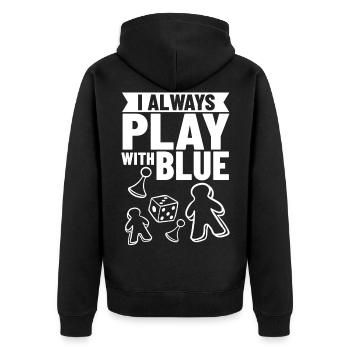 Brettspiel Gesellschaftsspiel Spieler Familie - Unisex Premium Bio Zip Hoodie - Schwarz - Hinten - Nico (187cm)