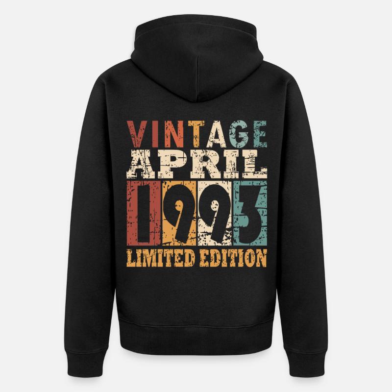 Avril 1993 Naissance - Veste à capuche bio Premium Unisexe - noir