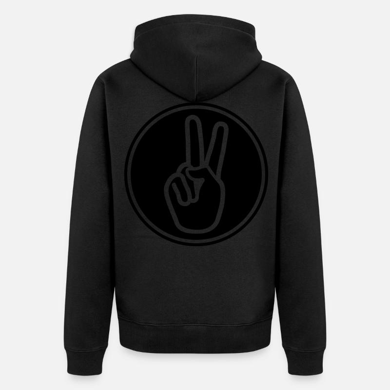Paix de la main - Veste à capuche bio Premium Unisexe - noir
