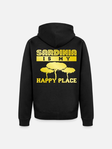 Sardegna Sardinia Trees Sardinia - Unisex Premium Organic Zip Hoodie - black