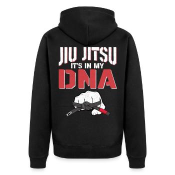 Ceinture de Jiu Jitsu Jiu Jitsu C’est dans - Veste à capuche bio Premium Unisexe - noir - Dos - Nico (187cm)