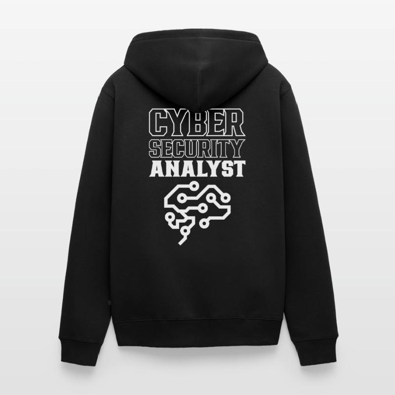 Cybersecurity Analyst IT Sicherheit Hacker Hack Unisex Premium Bio Zip Hoodie