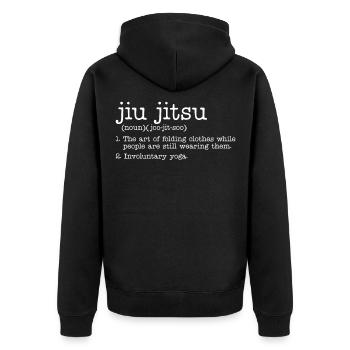 Jiu Jitsu Définition Jiu Jitsu - Veste à capuche bio Premium Unisexe - noir - Dos - Nico (187cm)