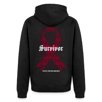 Sensibilisation au myélome multiple - Don pour la survie - Veste à capuche bio Premium Unisexe - noir - Dos - Nico (187cm)