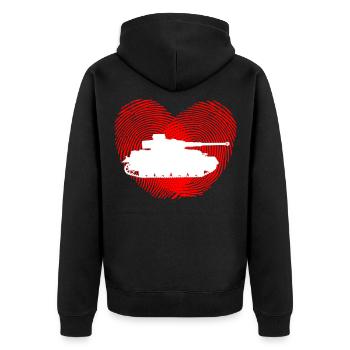 TANK - Veste à capuche bio Premium Unisexe - noir - Dos - Nico (187cm)