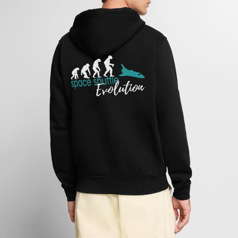Space Shuttle Evolution Unisex Premium Bio Zip Hoodie