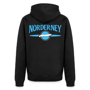 Norderney Île de la mer du Nord Mer du Nord - Veste à capuche bio Premium Unisexe - noir - Dos - Nico (187cm)