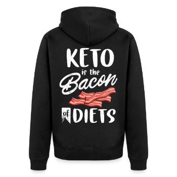Keto Tshirt - Veste à capuche bio Premium Unisexe - noir - Dos - Nico (187cm)