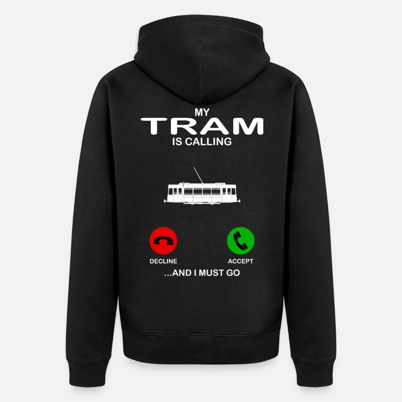 tramway - Veste à capuche bio Premium Unisexe - noir