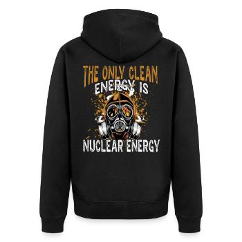 La seule énergie propre est l’énergie nucléaire - Veste à capuche bio Premium Unisexe - noir - Dos - Nico (187cm)