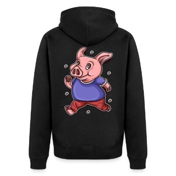 Pig Pig Tshirt Kids Sweet Gift - Veste à capuche bio Premium Unisexe - noir - Dos - Nico (187cm)