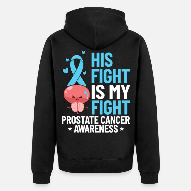 Prostatakrebs Prostata Krebs Chemo - Unisex Premium Bio Zip Hoodie - Schwarz