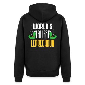 World's Largest Goblin Great Leprechaun Irish Irish - Unisex Premium Organic Zip Hoodie - black - Back - Nico (187cm)